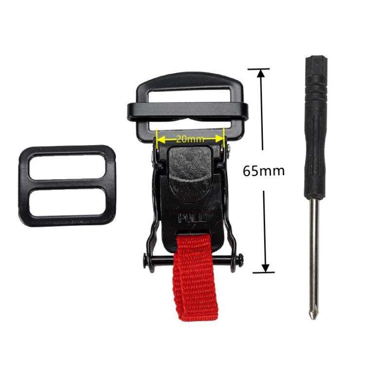 Motorcycle Helmet Buckle Double D-buckle Universal Quick Release Plastic Clip(Red)
