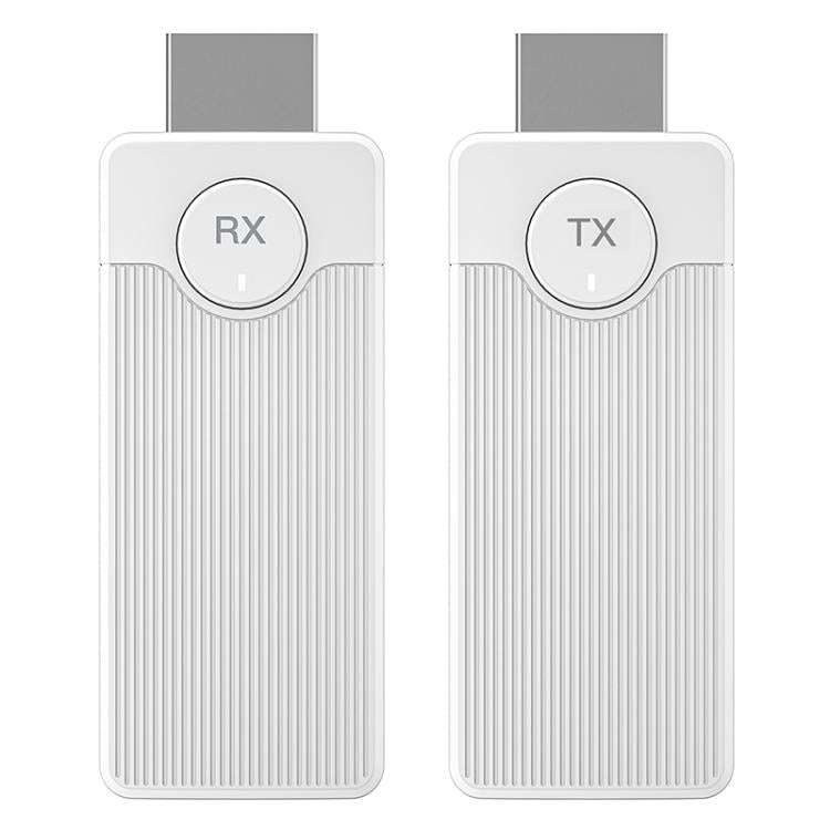 Q50 Vertical Texture Wireless HDMI Video Transmitter and Receiver Extender Adapter(White)