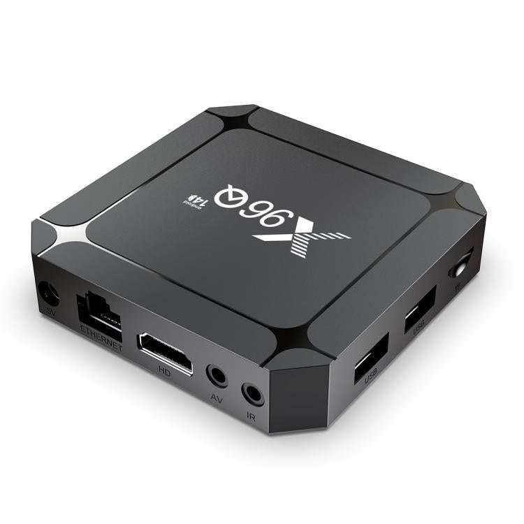 X96Q Android 14 Smart TV Box, RK3518 Quad-Core Cortex-A53, Memory:2GB+16GB(UK Plug)
