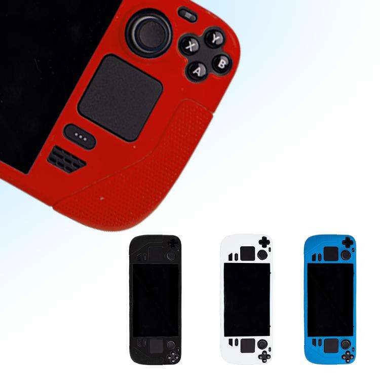For Steam Deck Game Console Silicone One-piece Protective Case(Black)