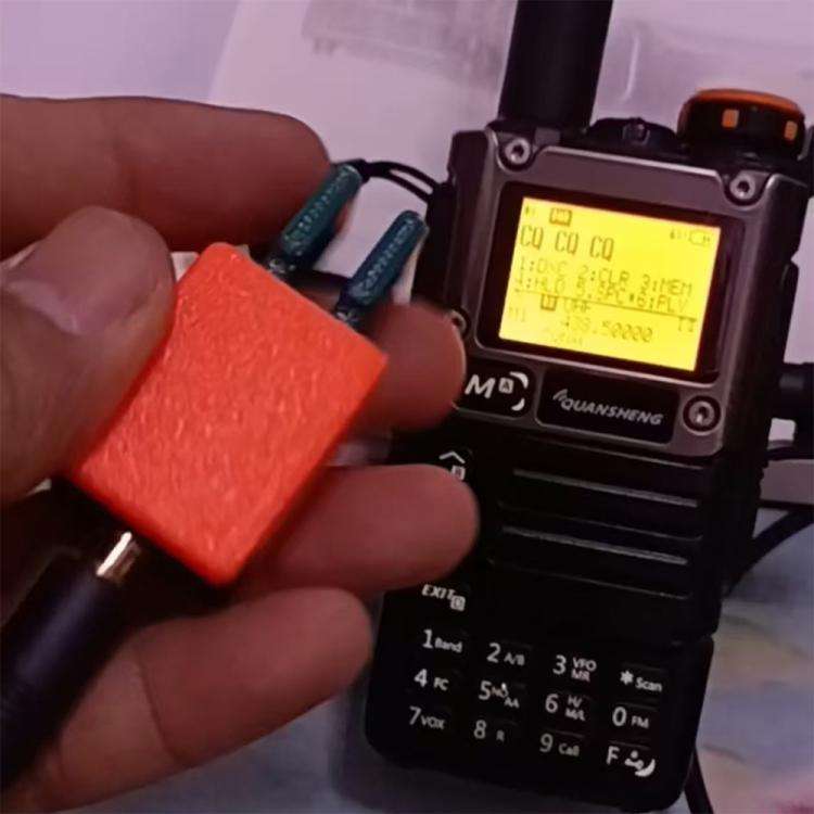 For Quansheng K5 / K6 Walkie-talkie CW Double Paddle Automatic Key Adjustable Finger Force Key(Pu...