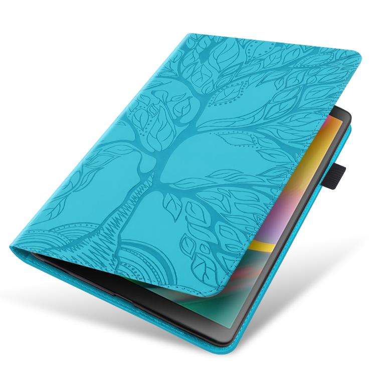 For OPPO Pad SE 11 Life Tree Series Horizontal Flip Leather Tablet Case(Lake Blue)