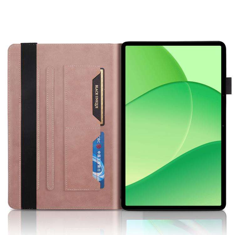 For OPPO Pad SE 11 Life Tree Series Horizontal Flip Leather Tablet Case(Rose Gold)