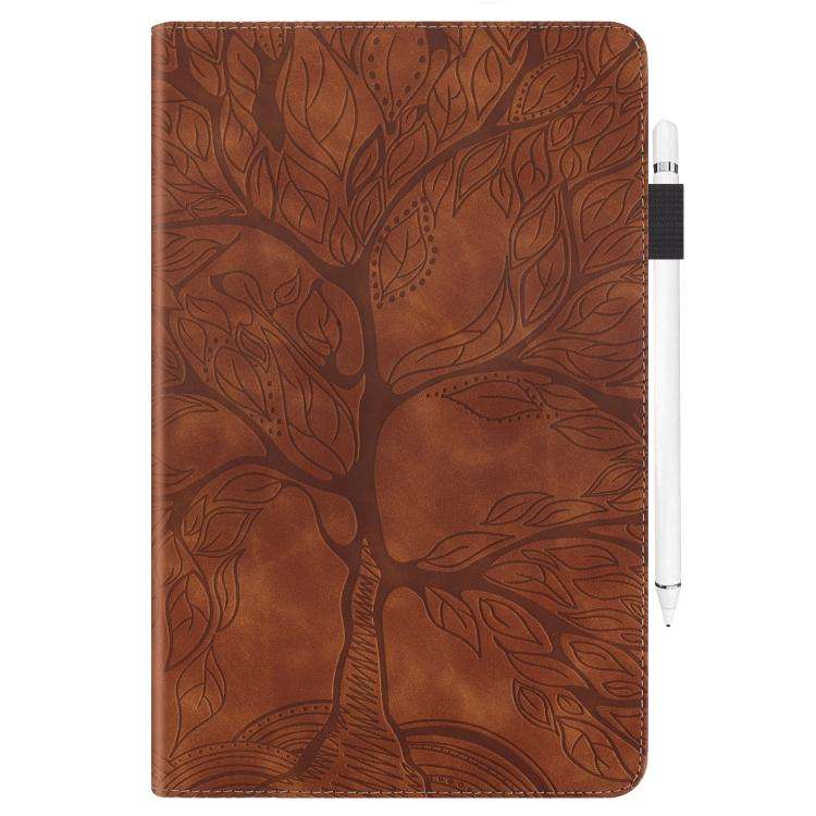 For OPPO Pad SE 11 Life Tree Series Horizontal Flip Leather Tablet Case(Brown)