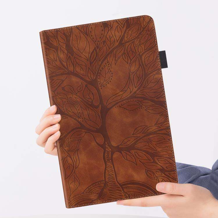 For OPPO Pad SE 11 Life Tree Series Horizontal Flip Leather Tablet Case(Brown)