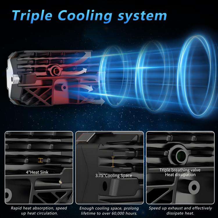 2pcs/Pack Car 70W High-power Matrix Eyes Work Light with Cable Set(Black)