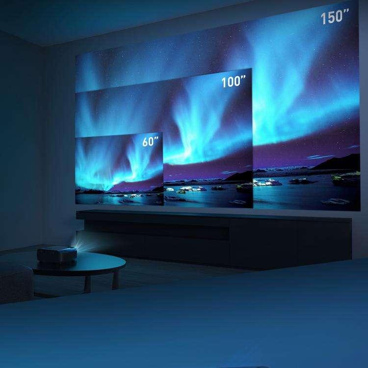 VIVIBRIGHT F10 Lite 1920x1080P 250ANSI Screen Mirroring Smart Projector, EU Plug(Black)