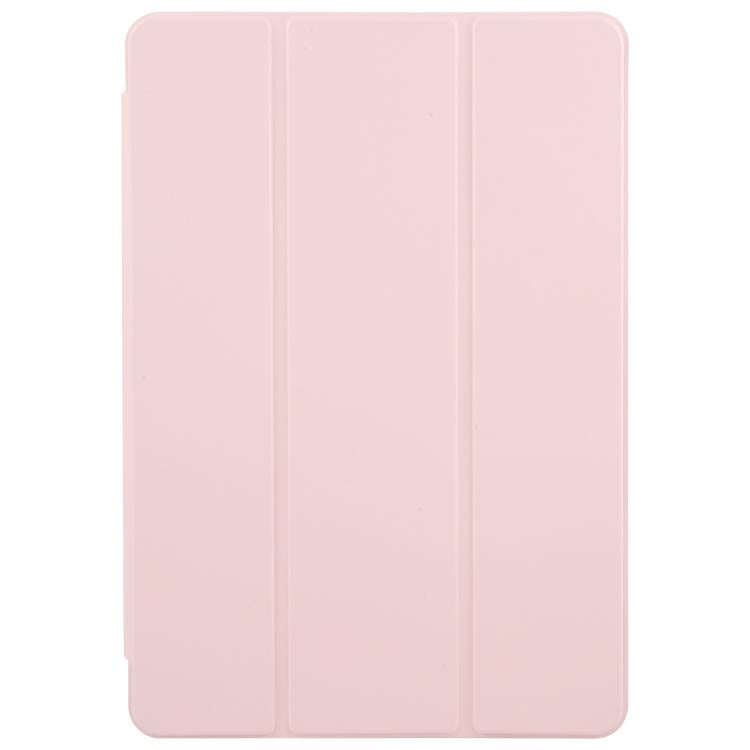 For Honor Pad 10 12.1 3-Fold Clear Acrylic Leather Tablet Case(Pink)