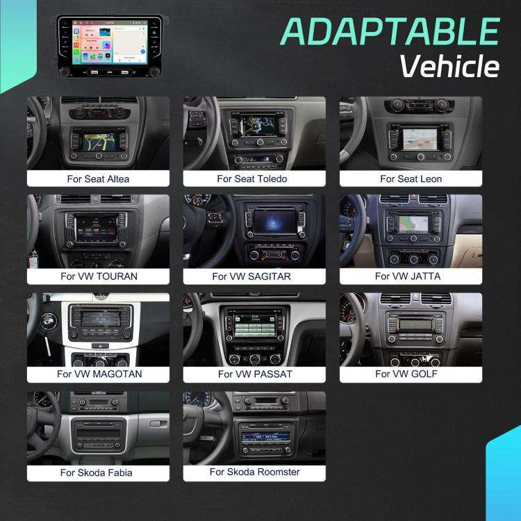 For Volkswagen Android 15 7 inch Wireless CarPlay Car Player Central Control Navigation Machine, ...