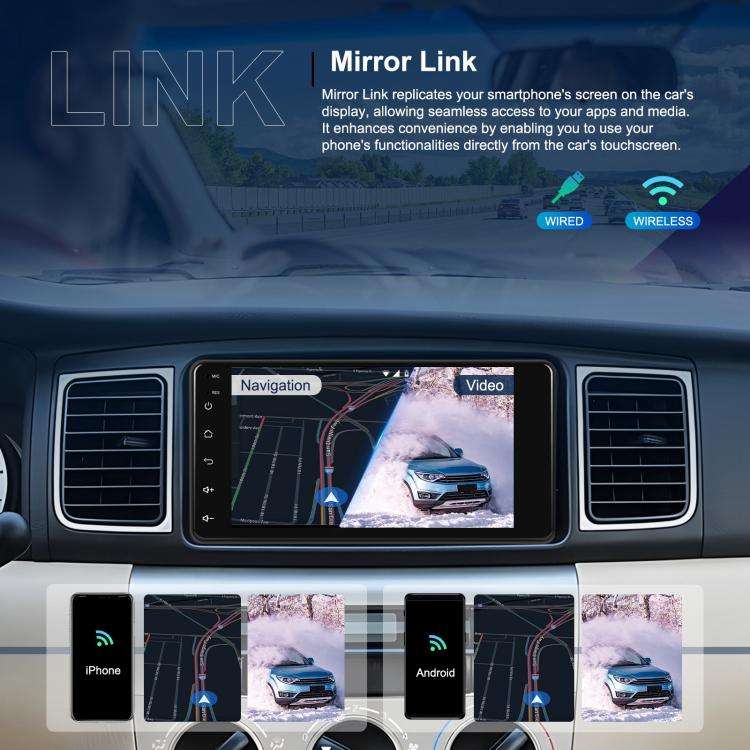 For Toyota COROLLA Android 15 7 inch Wireless CarPlay Car Player Car Central Control Navigation M...