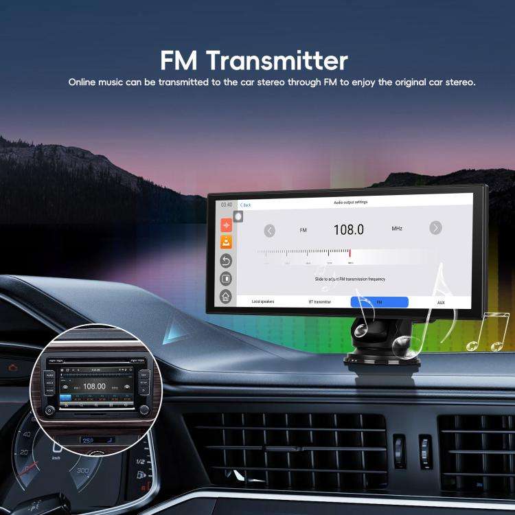 10.1 inch Android 15 2G+32G Car Reversing Display Monitor Screen Without Rear View Camera WiFi Ve...