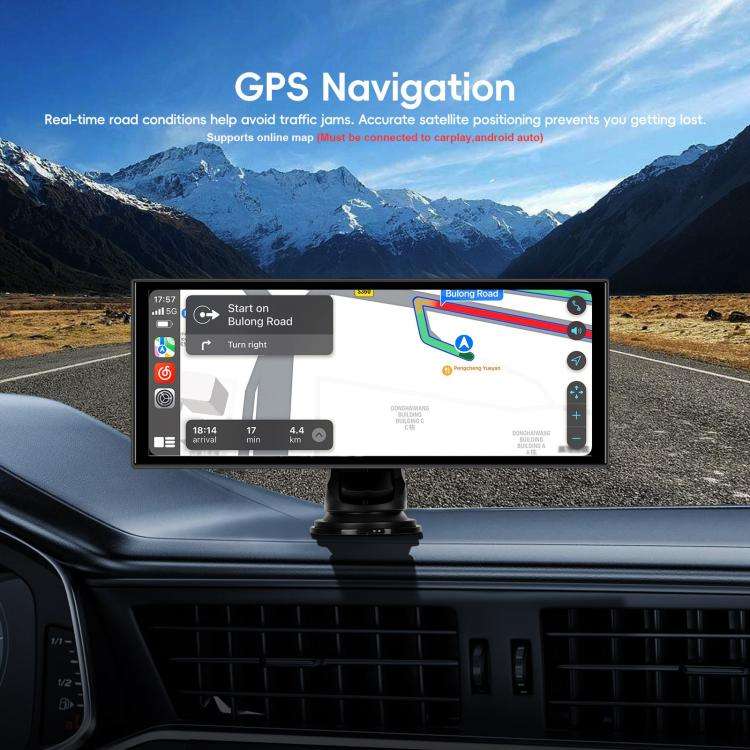 10.1 inch Android 15 2G+32G Car Reversing Display Monitor Screen Without Rear View Camera WiFi Ve...