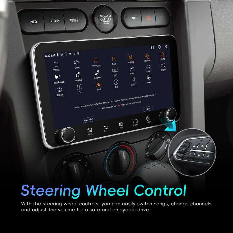 10.36 inch Screen Android 15 Car CarPlay Navigation Integrated Machine with Dual Knob, Specificat...