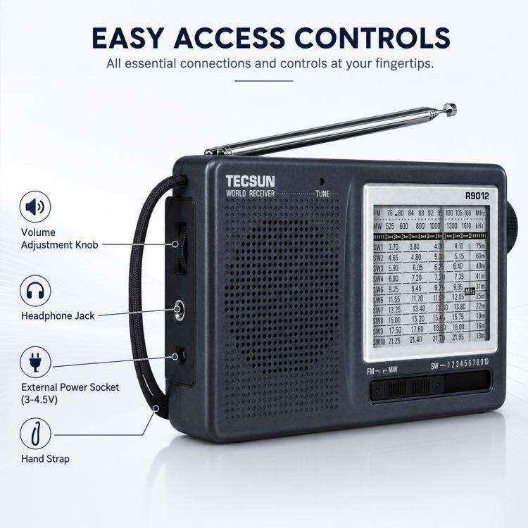 Tecsun R-9012 Portable Full Band FM Radio