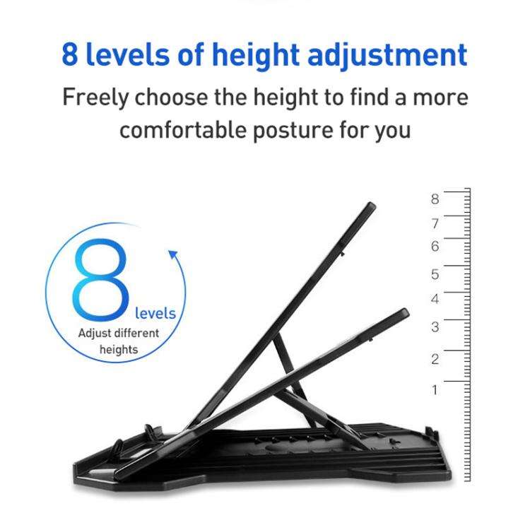 NUOXI N2 8-level Adjustable Laptop Holder, with Turntable(Black)