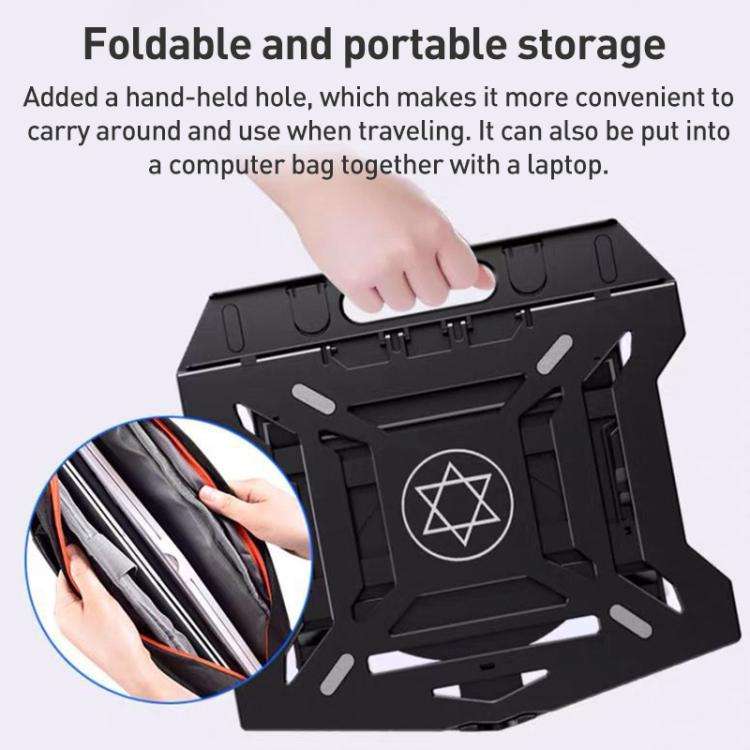 NUOXI N2 8-level Adjustable Laptop Holder, with Turntable(Black)