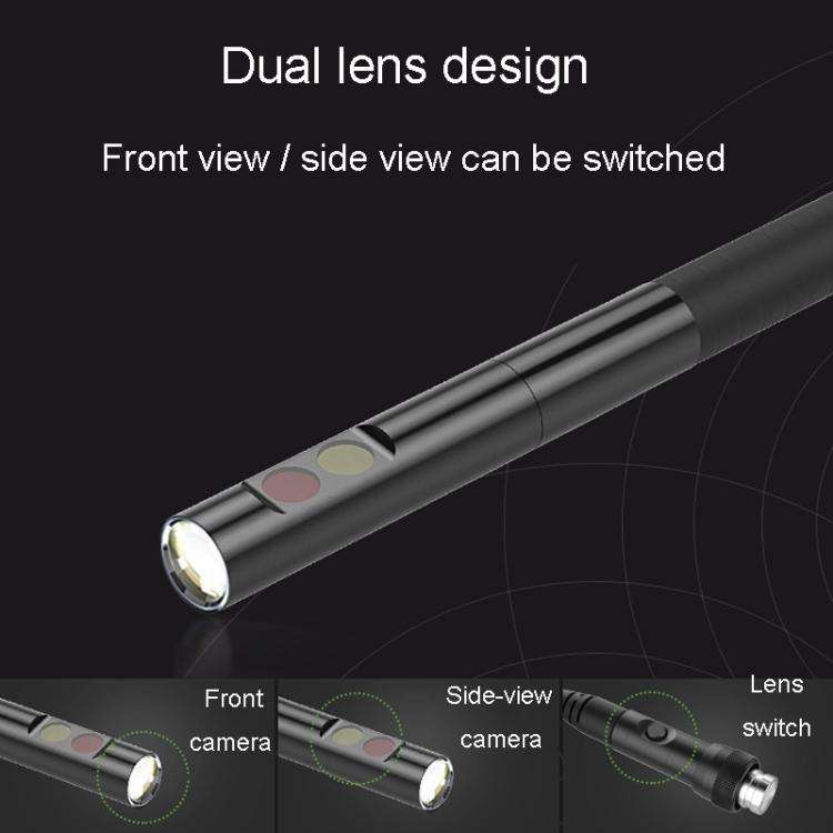 TESLONG NTS500 Industrial Pipeline Endoscope with 5 inch HD Screen, Model:7.6mm Single Lens / 1m