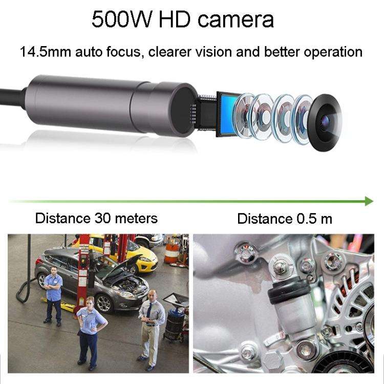 TESLONG NTS500 Industrial Pipeline Endoscope with 5 inch HD Screen, Model:7.6mm Single Lens / 5m