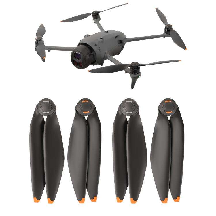 For DJI Mavic 4 Pro Sunnylife 1158F Quick-Release Propellers Blades, Type:Two Pairs(Orange Tip)