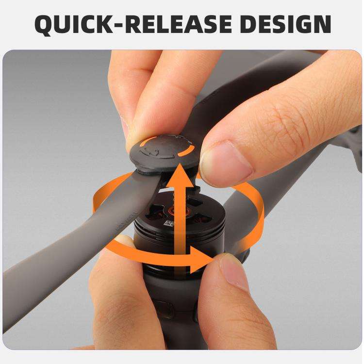For DJI Mavic 4 Pro Sunnylife 1158F Quick-Release Propellers Blades, Type:Two Pairs(Silver Tip)