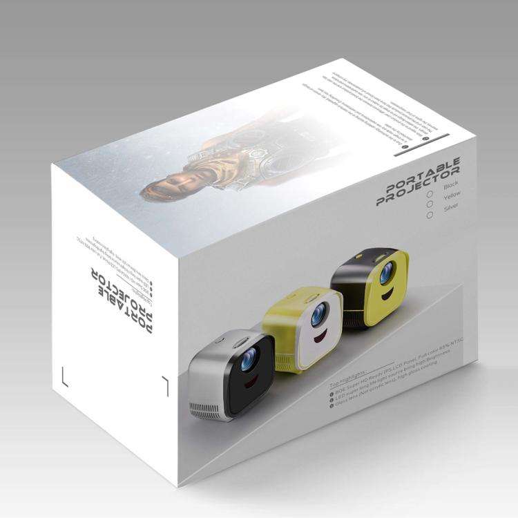VIVIBRIGHT L1 Basic 480x240P 60ANSI LCD + LED Smart Projector, UK Plug(Yellow)