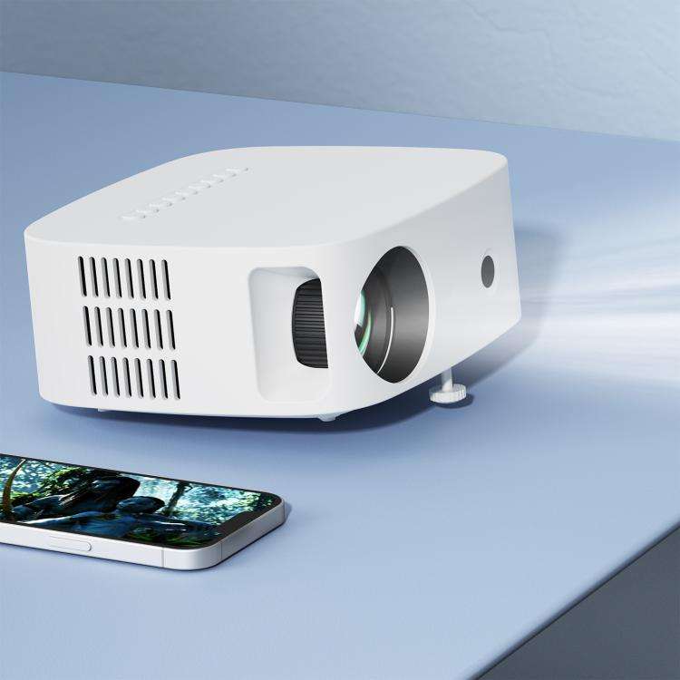 VIVIBRIGHT L03 Lite 1280x720P 150ANSI Android 9.0 Screen Mirror Smart Projector, UK Plug(White)