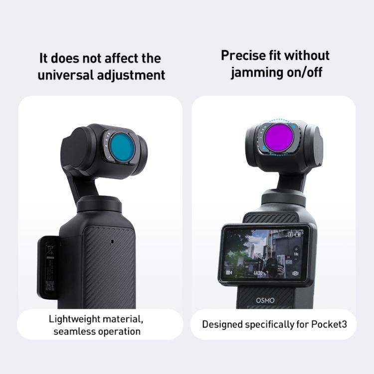 For DJI Osmo Pocket 3 Camera Lens Filter, Filter:Black Mist 1/4