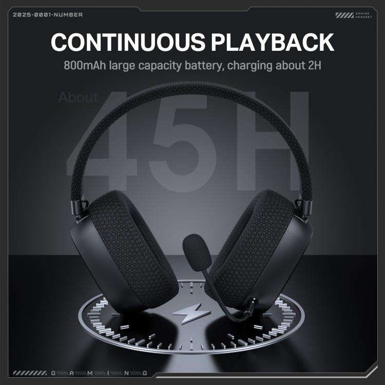 ONIKUMA GT839 Bluetooth 5.4 2.4G Wired E-sports Game Headset(Black)