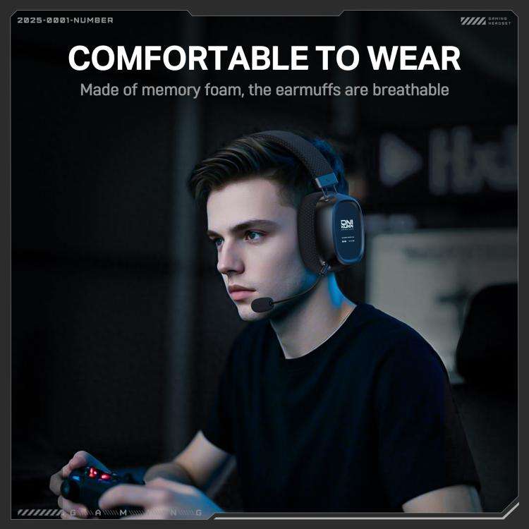 ONIKUMA GT839 Bluetooth 5.4 2.4G Wired E-sports Game Headset(Black)
