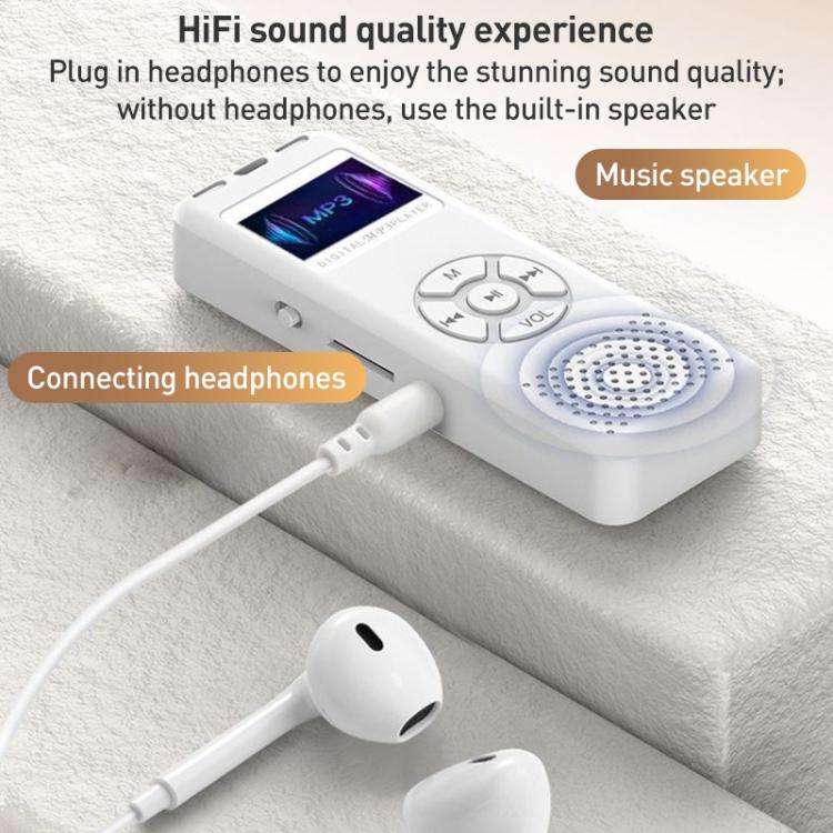 T09 Multifunctional Digital Screen MP3 / MP4 Bluetooth Music Player, Without Memory Card(White)