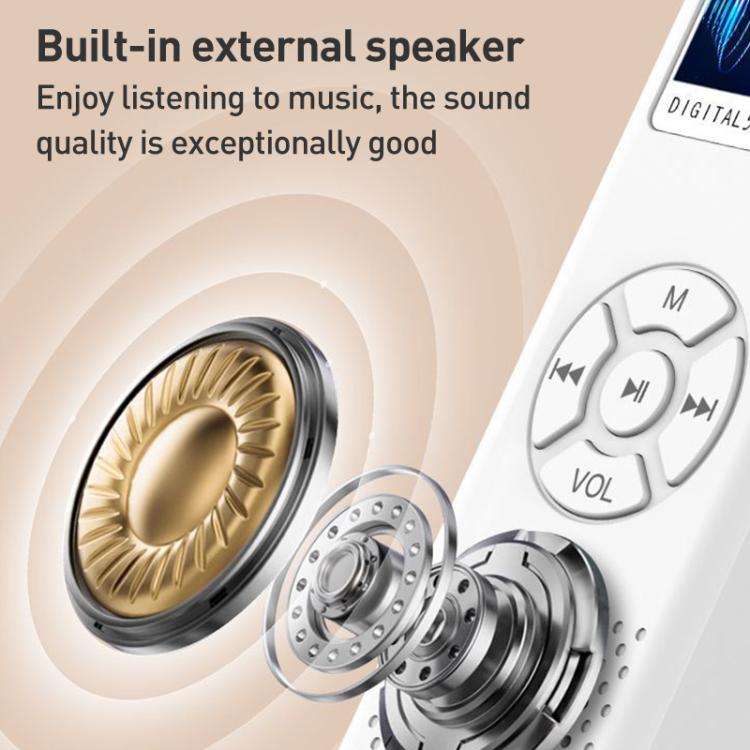 T09 Multifunctional Digital Screen MP3 / MP4 Bluetooth Music Player, Without Memory Card(White)