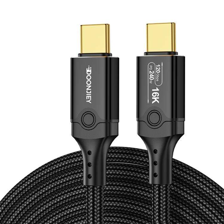 DOONJIEY DJUSB519GR 120Gbps Type-C 16K HD Projection Conversion Cable(Black)
