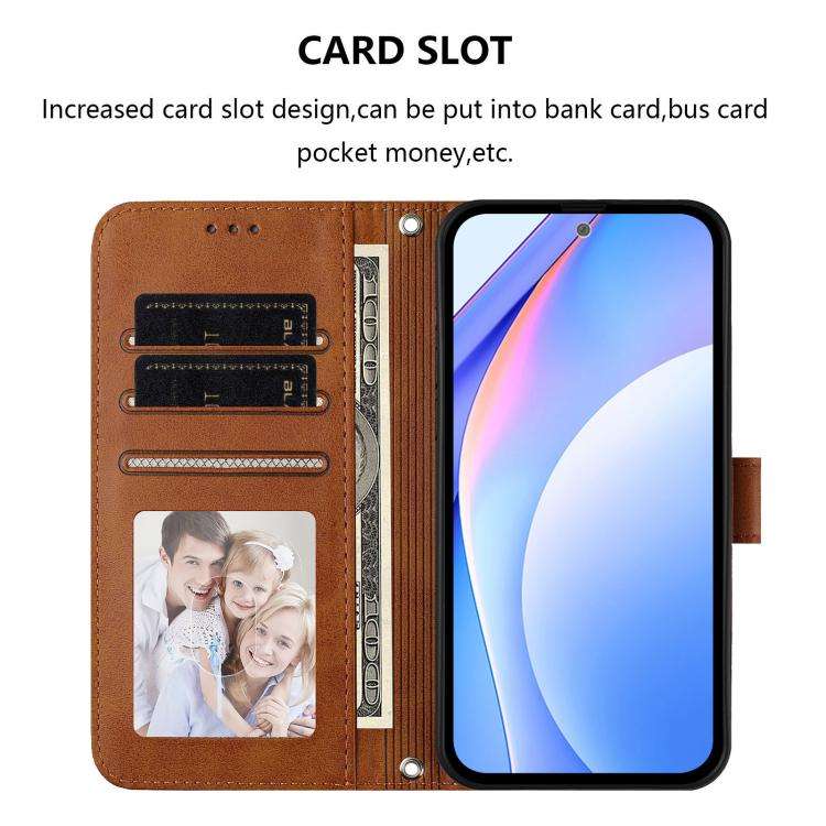 For Blackview A52 / A52 Pro Litter Panda Embossing RFID Leather Phone Case with Lanyard(Brown)