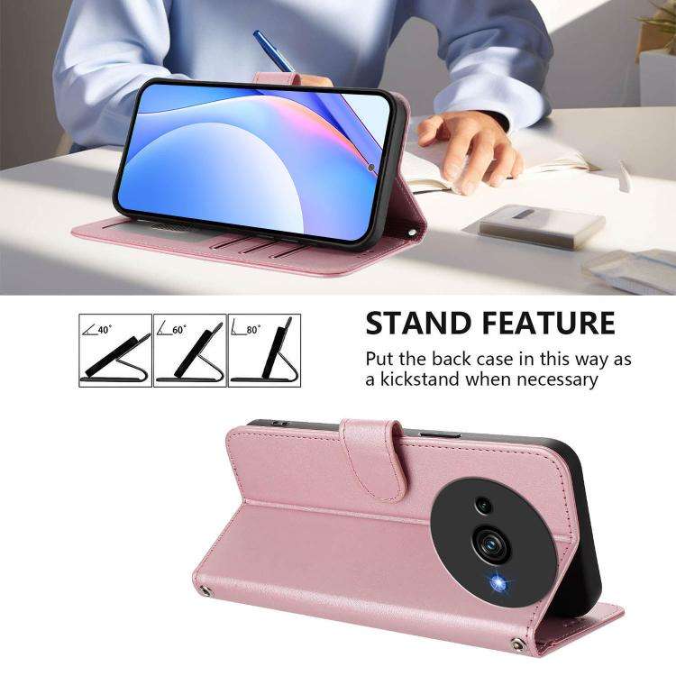 For Oukitel C59 / C59 Pro Litter Panda Embossing RFID Leather Phone Case with Lanyard(Pink)