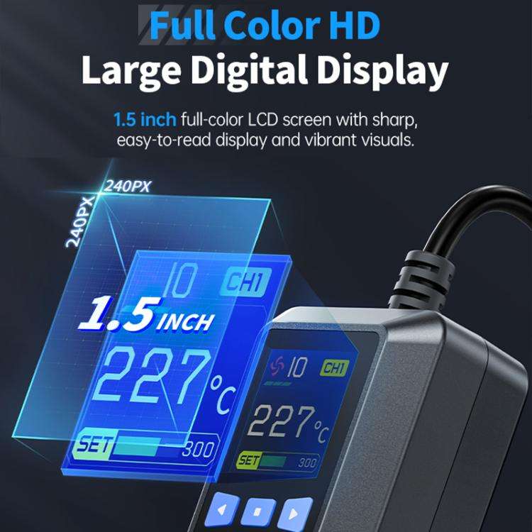 FNIRSI SAG-55 550W High Temperature Portable Micro Hot Air Gun, Type:Standard Ordinary Base(US Plug)