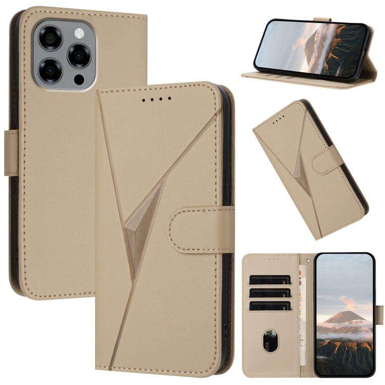 For Doogee Note 58 / Note 58 Pro Triangle Pattern Buckle Clasp Leather Phone Case(Gold)