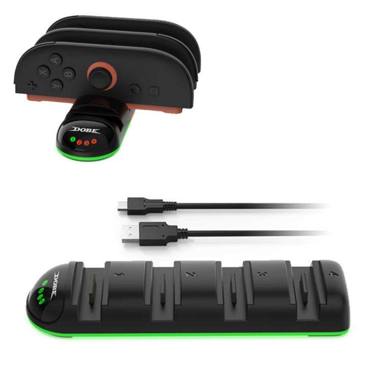 For Nintendo Switch 2 Handle 4 in 1 Charging Station with LED Display Light(Black)