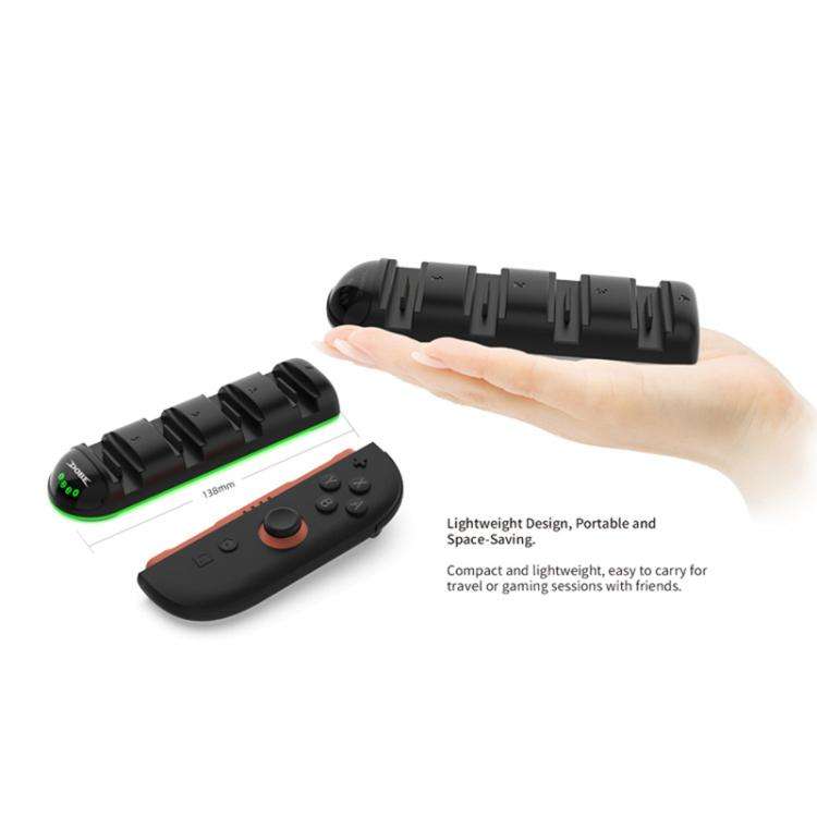 For Nintendo Switch 2 Handle 4 in 1 Charging Station with LED Display Light(Black)