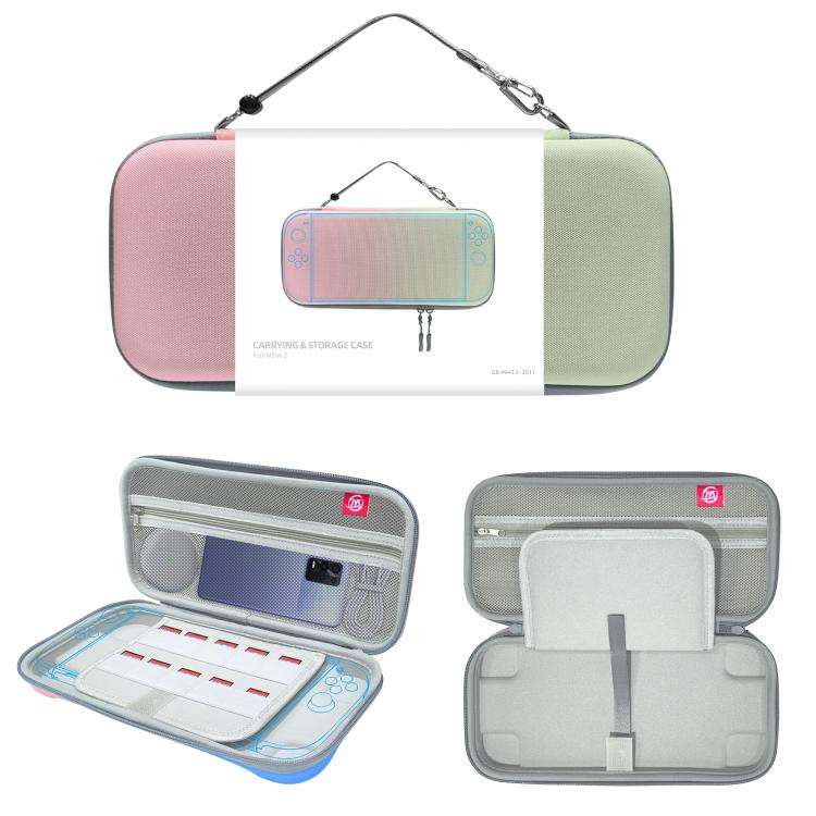 For Nintendo Switch 2 EVA Portable Shockproof Waterproof Portable Game Console Storage Bag(Pink G...