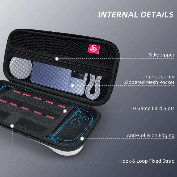 For Nintendo Switch 2 EVA Portable Shockproof Waterproof Portable Game Console Storage Bag(Black ...