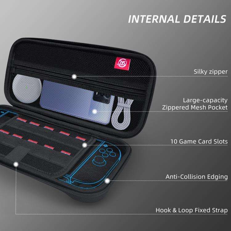 For Nintendo Switch 2 EVA Portable Shockproof Waterproof Portable Game Console Storage Bag(Black)
