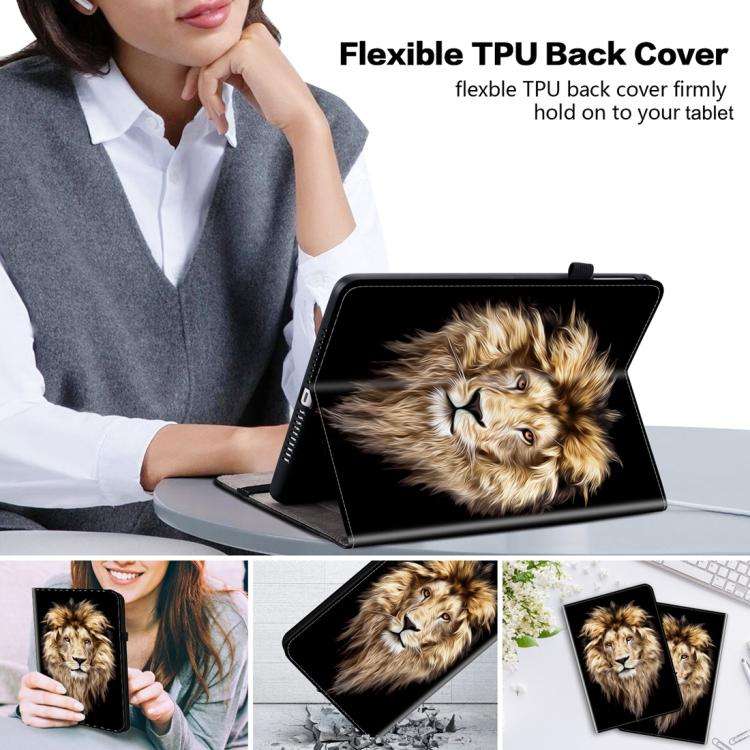 For Redmi K Pad 2 8.8 inch 2026 Crystal Texture Colored Drawing Leather Tablet Case(Lion Head)