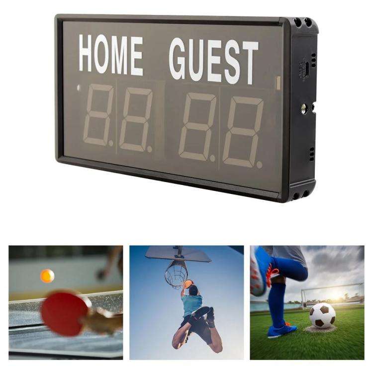 KYX--0014 LED Portable Electronic Scoreboard Remote Control Sports Game Score Record, Plug:EU Plu...