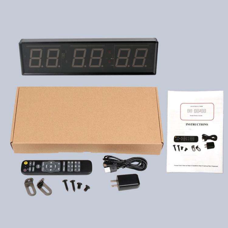 KYX--0018 Aluminum Alloy Shell 1.8 inch 6-digit LED Sports Fitness Multi-function Timer, Plug:AU ...