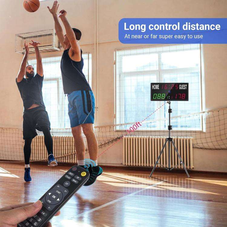 KYX--0030 13-digit LED Electronic Scoreboard Remote Control Multi-function Competition Timer, Plu...