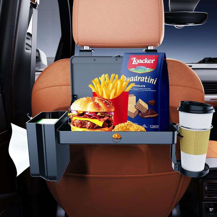 K255 Car Seat Back Storage Rack Multifunctional Tissue Box Water Cup Holder Car Rear Seat Tray De...