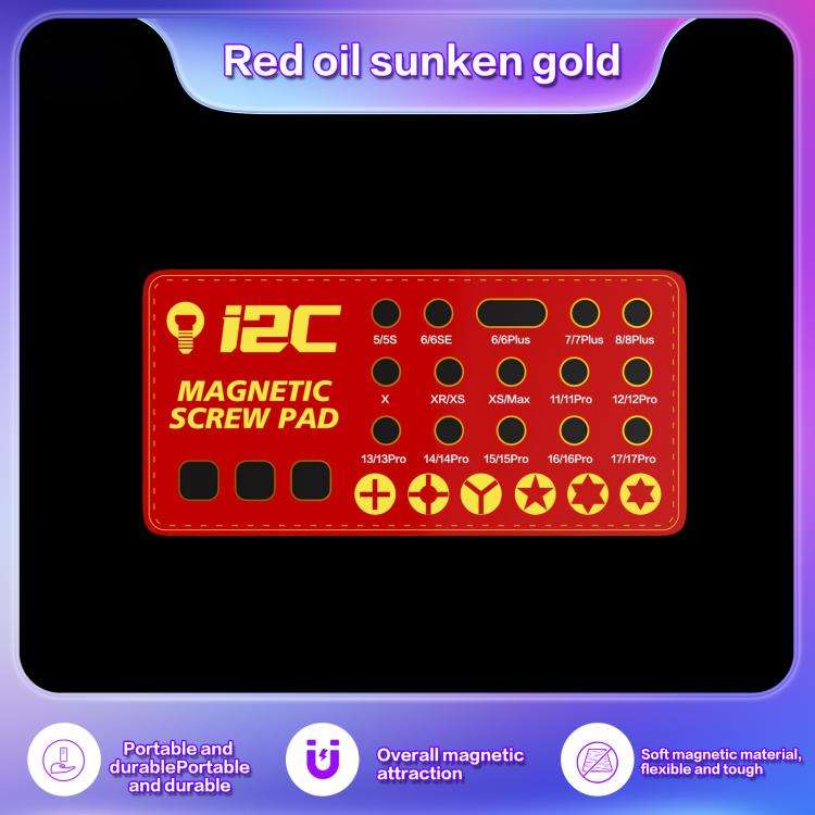 i2C SCO Full Adsorption Magnetic Screw Plate(Red)