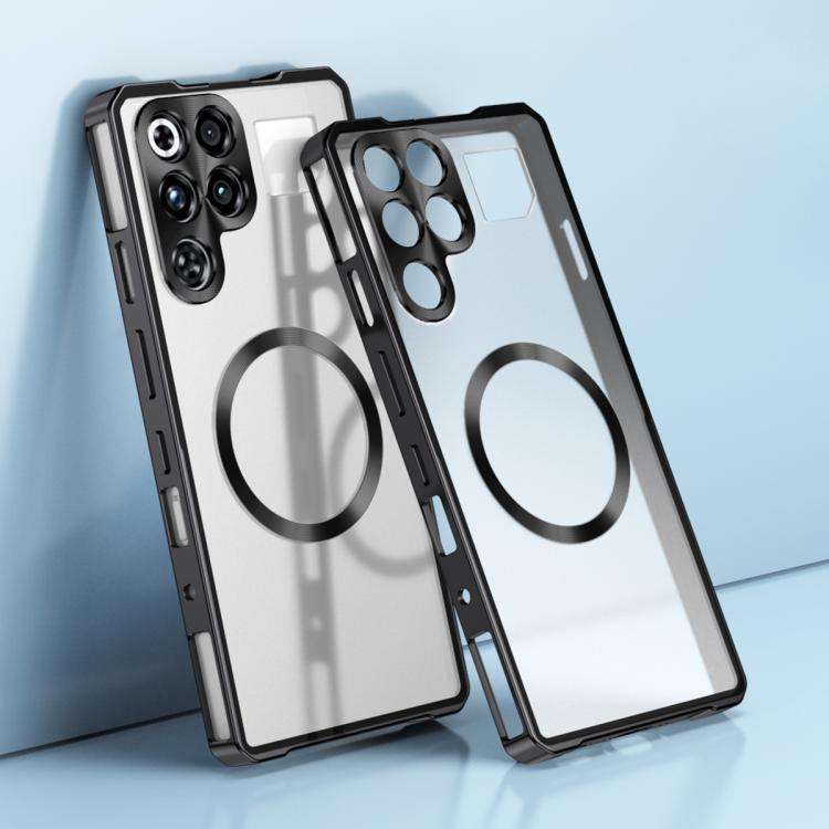 For ZTE nubia RedMagic 11 Pro / 11 Pro+ Irregular Alloy Frame Fosted Translucent MagSafe Phone Ca...