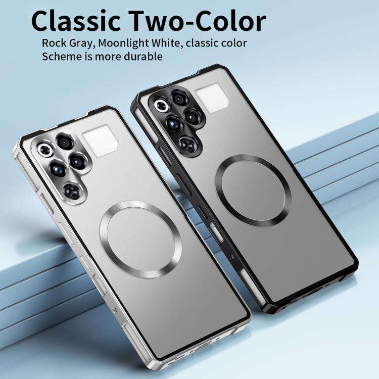 For ZTE nubia RedMagic 11 Pro / 11 Pro+ Irregular Alloy Frame Fosted Translucent MagSafe Phone Ca...
