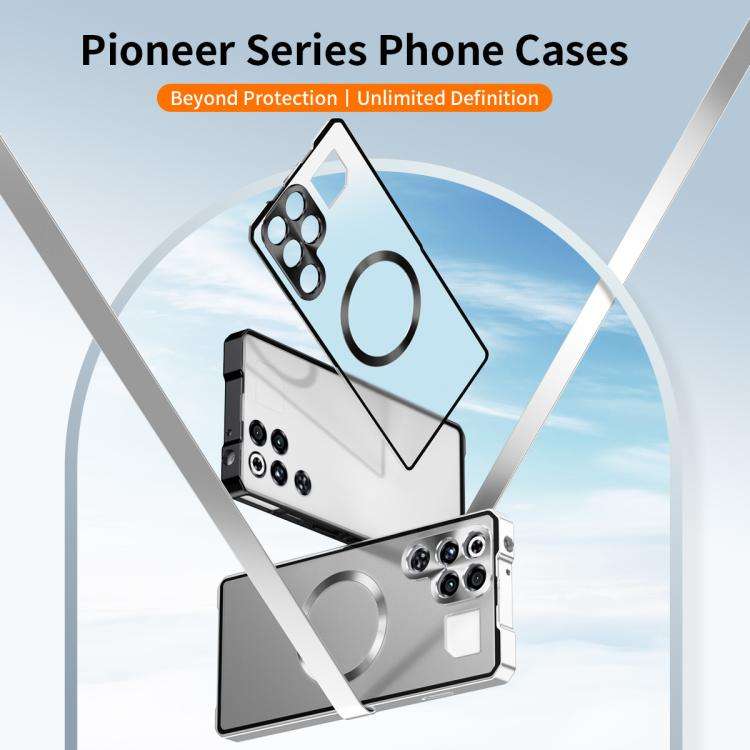 For ZTE nubia RedMagic 11 Pro / 11 Pro+ Irregular Alloy Frame Fosted Translucent MagSafe Phone Ca...